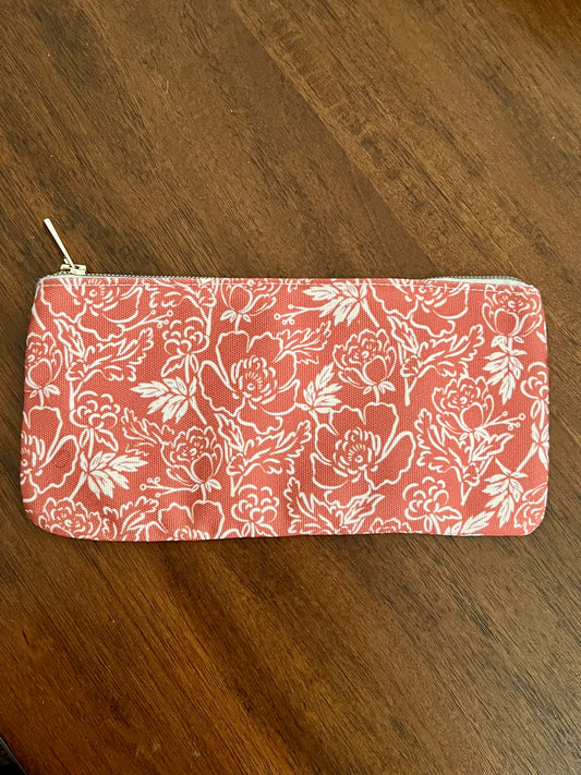 NATURAL FLORAL ZIP POUCH