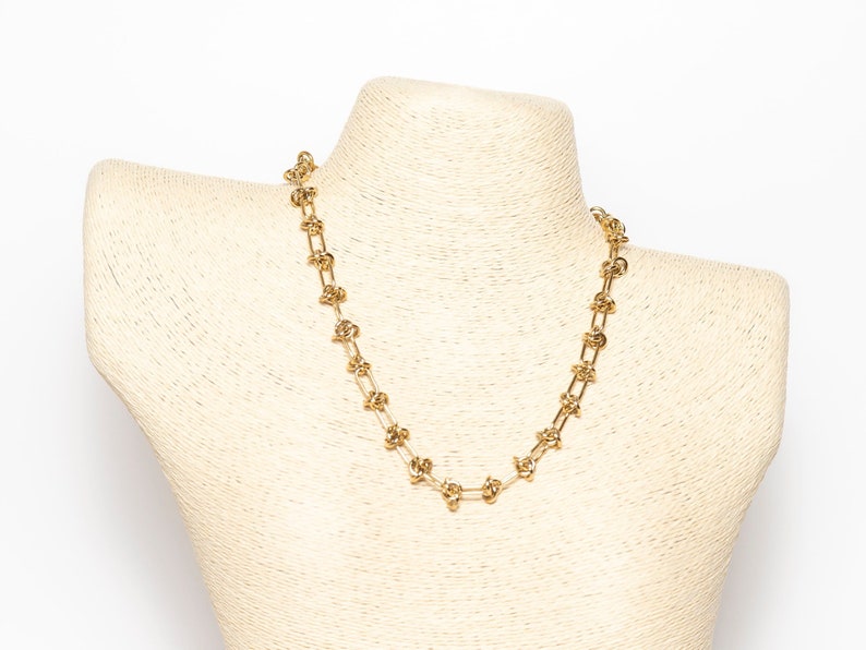gold knotted necklace