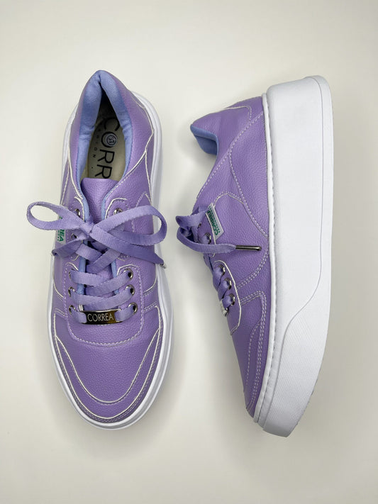 Purple sneakers