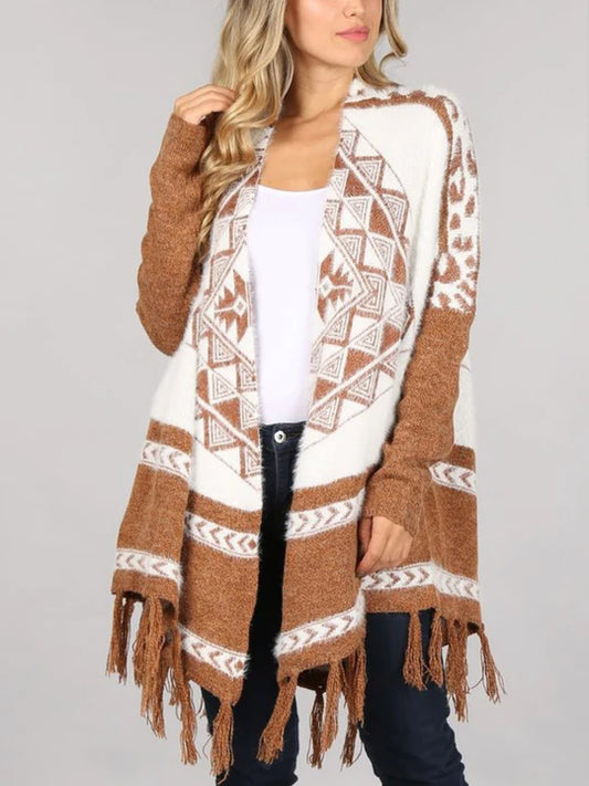 AZTEC PRINT PONCHO