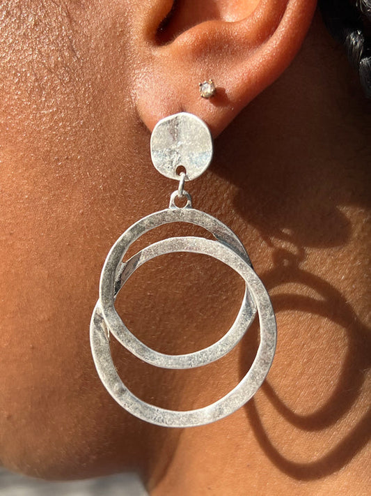 FUSED CIRCLE DROP EARRINGS