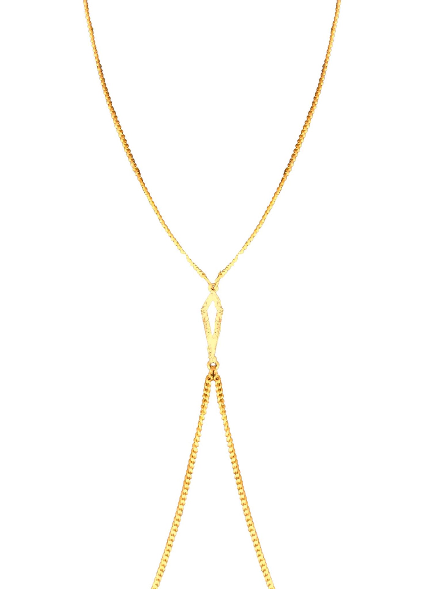 Gold-toned Lariat Necklace