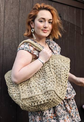 Raffia XLarge Bag with cotton line