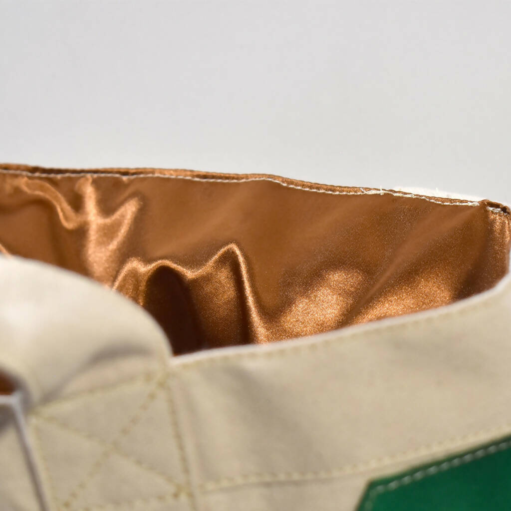 "Deconstructed Sneaker" Tote Bag - Tan/Green